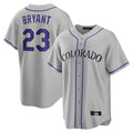 MATTH C.Rockies #23 Kris Bryant Player Gray Game Home Stitched Jerseys