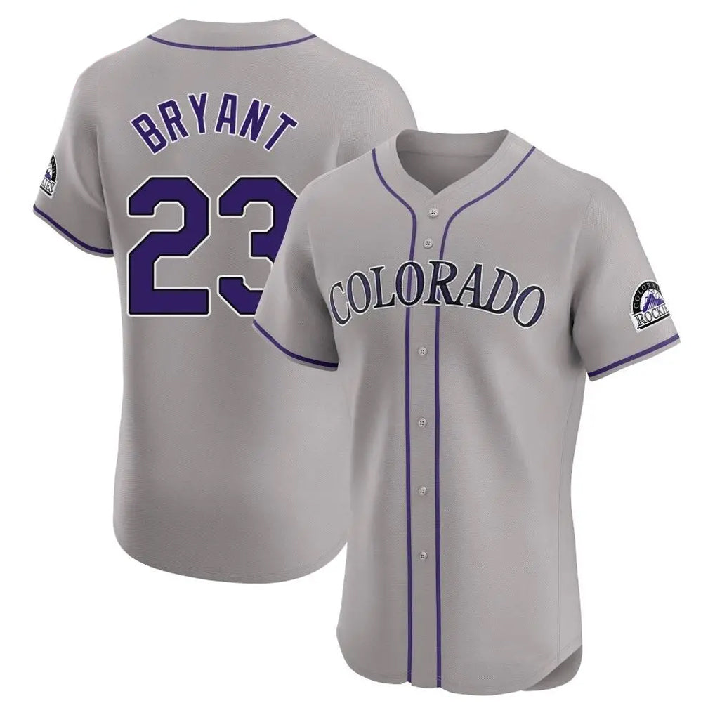 MATTH C.Rockies #23 Kris Bryant Player Gray Limited Home Stitched Jerseys