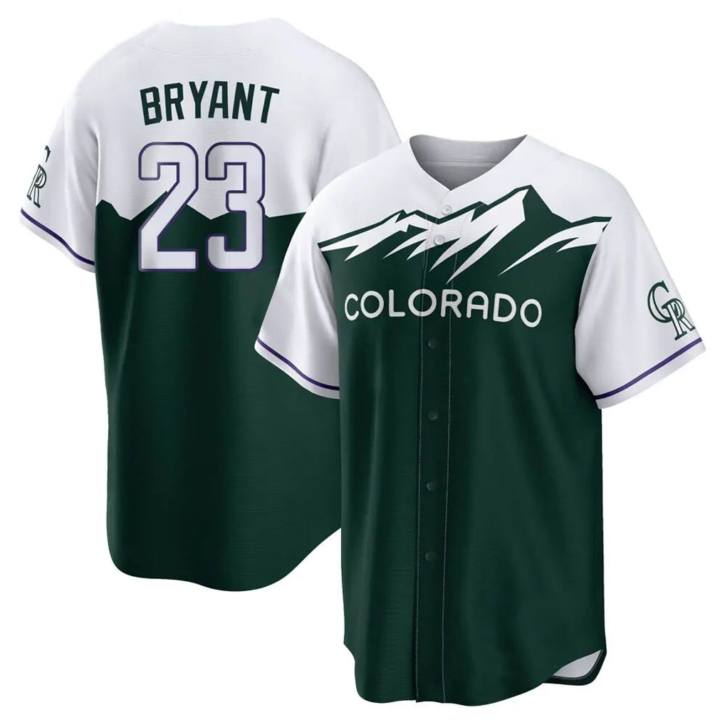 MATTH C.Rockies #23 Kris Bryant Player Green City Connect Home Game Stitched Jerseys