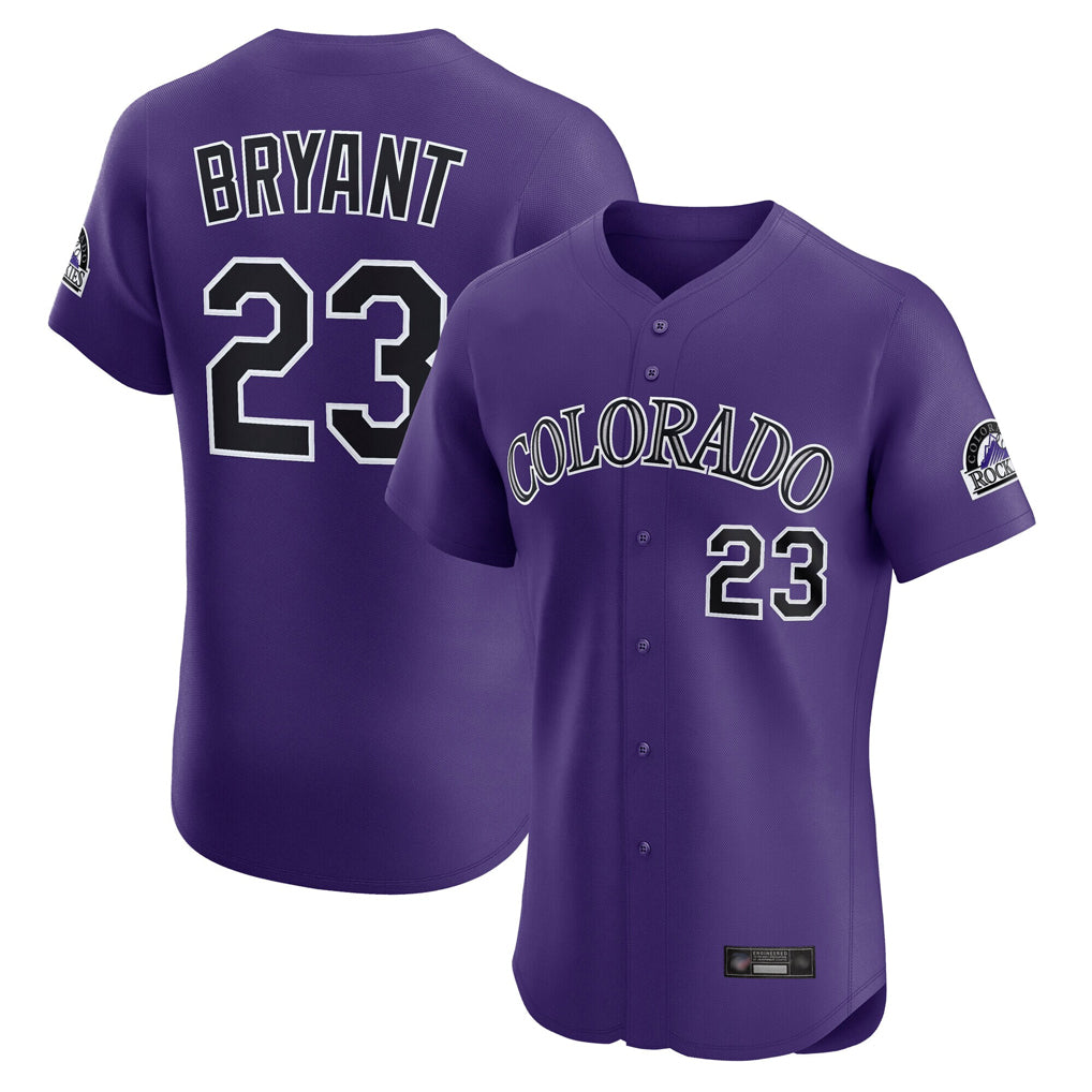 MATTH C.Rockies #23 Kris Bryant Player Purple Limited Elite Home Stitched Jerseys