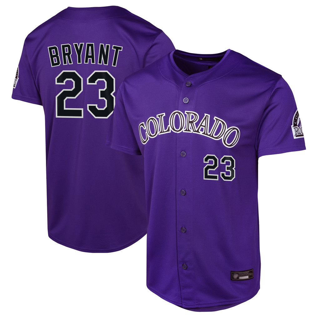 MATTH C.Rockies #23 Kris Bryant Player Purple Limited Home Game Stitched Jerseys