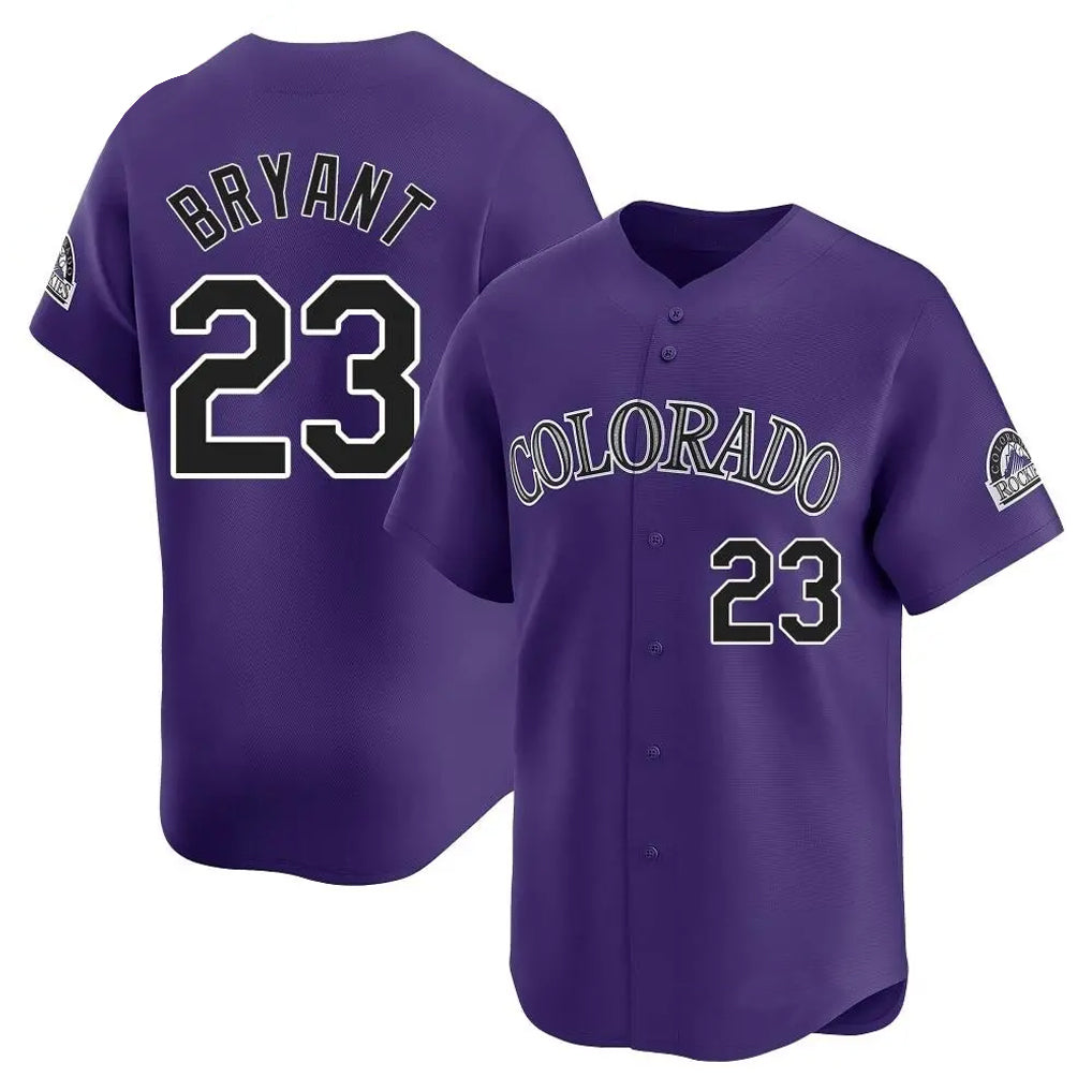 MATTH C.Rockies #23 Kris Bryant Player Purple Limited Home Stitched Jerseys