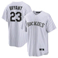 MATTH C.Rockies #23 Kris Bryant Player White Game Home Stitched Jerseys
