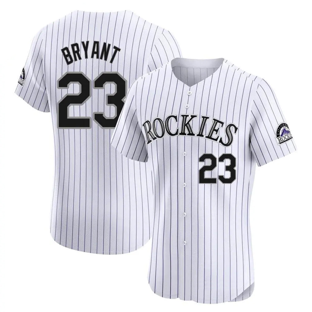 MATTH C.Rockies #23 Kris Bryant Player White Limited Elite Home Stitched Jerseys