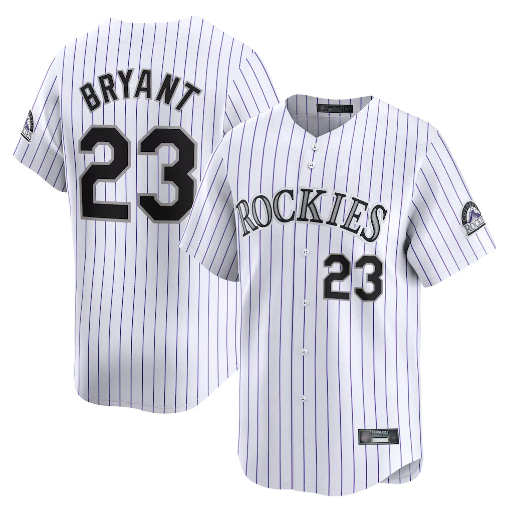 MATTH C.Rockies #23 Kris Bryant Player White Limited Home Stitched Jerseys