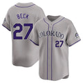 MATTH C.Rockies #27 Jordan Beck Player Gray Limited Home Stitched Jerseys