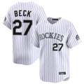 MATTH C.Rockies #27 Jordan Beck Player White Limited Home Stitched Jerseys