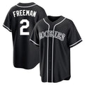 MATTH C.Rockies #2 Tyler Freeman Player Black Fashion Out Home Game Stitched Jerseys