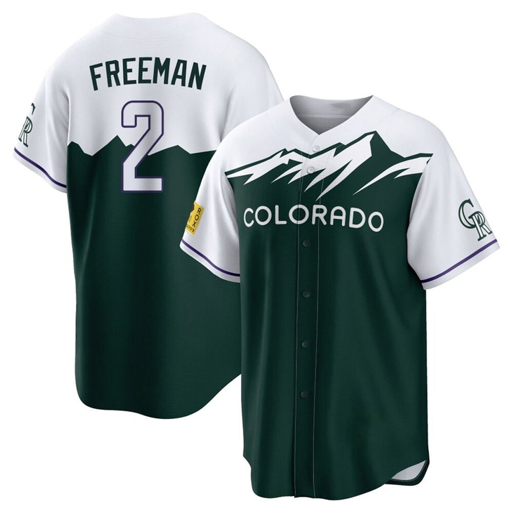 MATTH C.Rockies #2 Tyler Freeman Player Green City Connect Home Game Stitched Jerseys