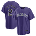 MATTH C.Rockies #2 Tyler Freeman Player Purple Game Home Stitched Jerseys