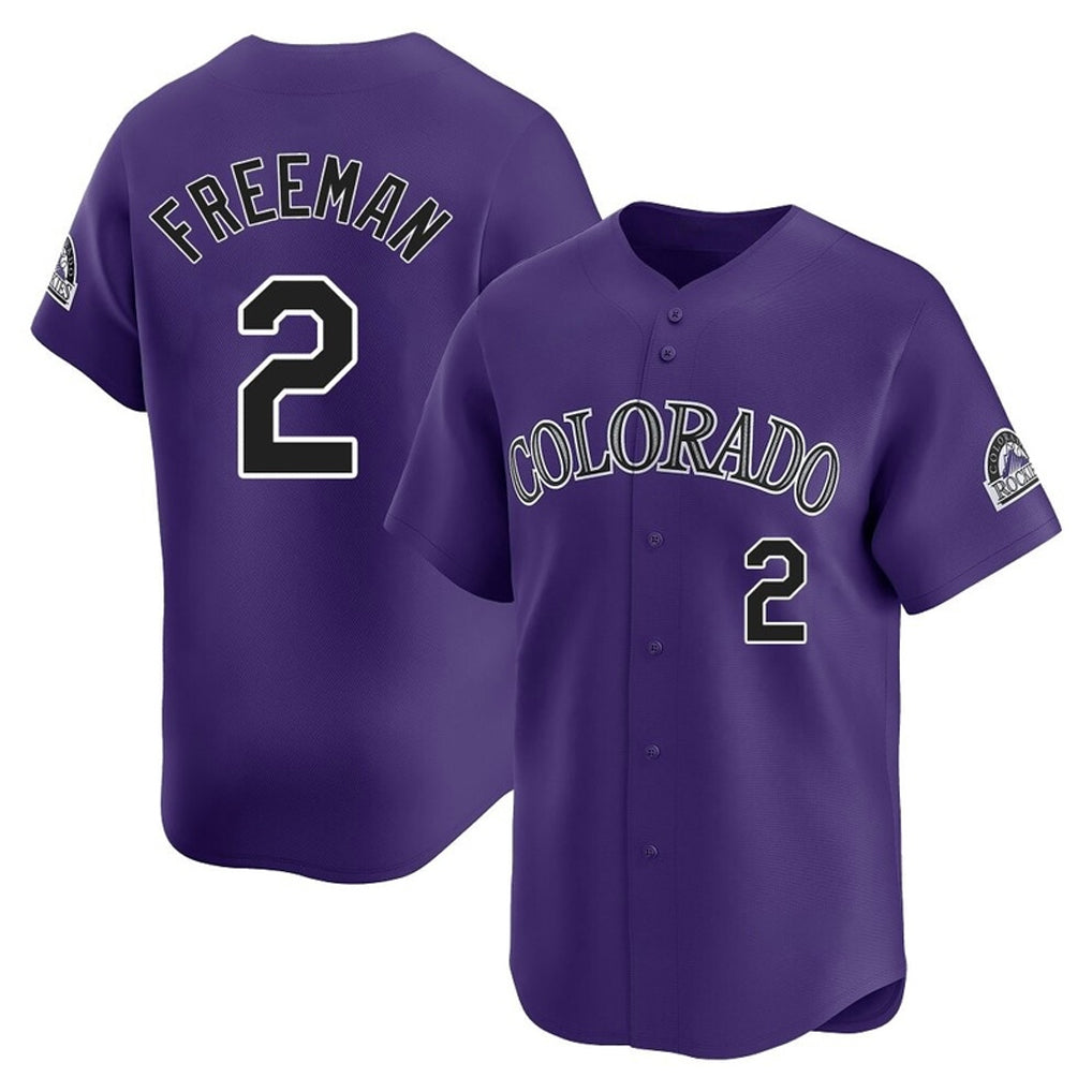 MATTH C.Rockies #2 Tyler Freeman Player Purple Limited Home Stitched Jerseys