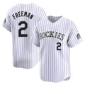 MATTH C.Rockies #2 Tyler Freeman Player White Limited Home Stitched Jerseys
