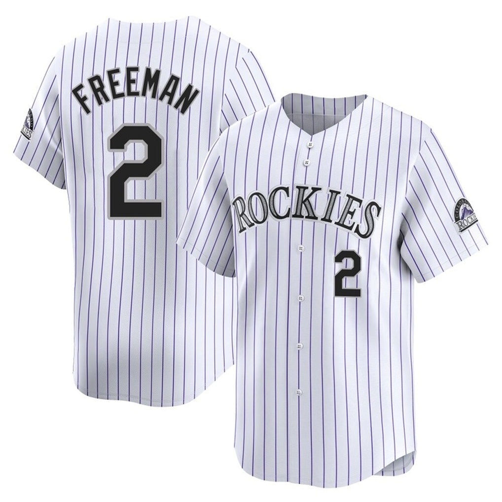MATTH C.Rockies #2 Tyler Freeman Player White Limited Home Stitched Jerseys