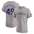 MATTH C.Rockies #49 Antonio Senzatela Player Gray Limited Elite Home Stitched Jerseys