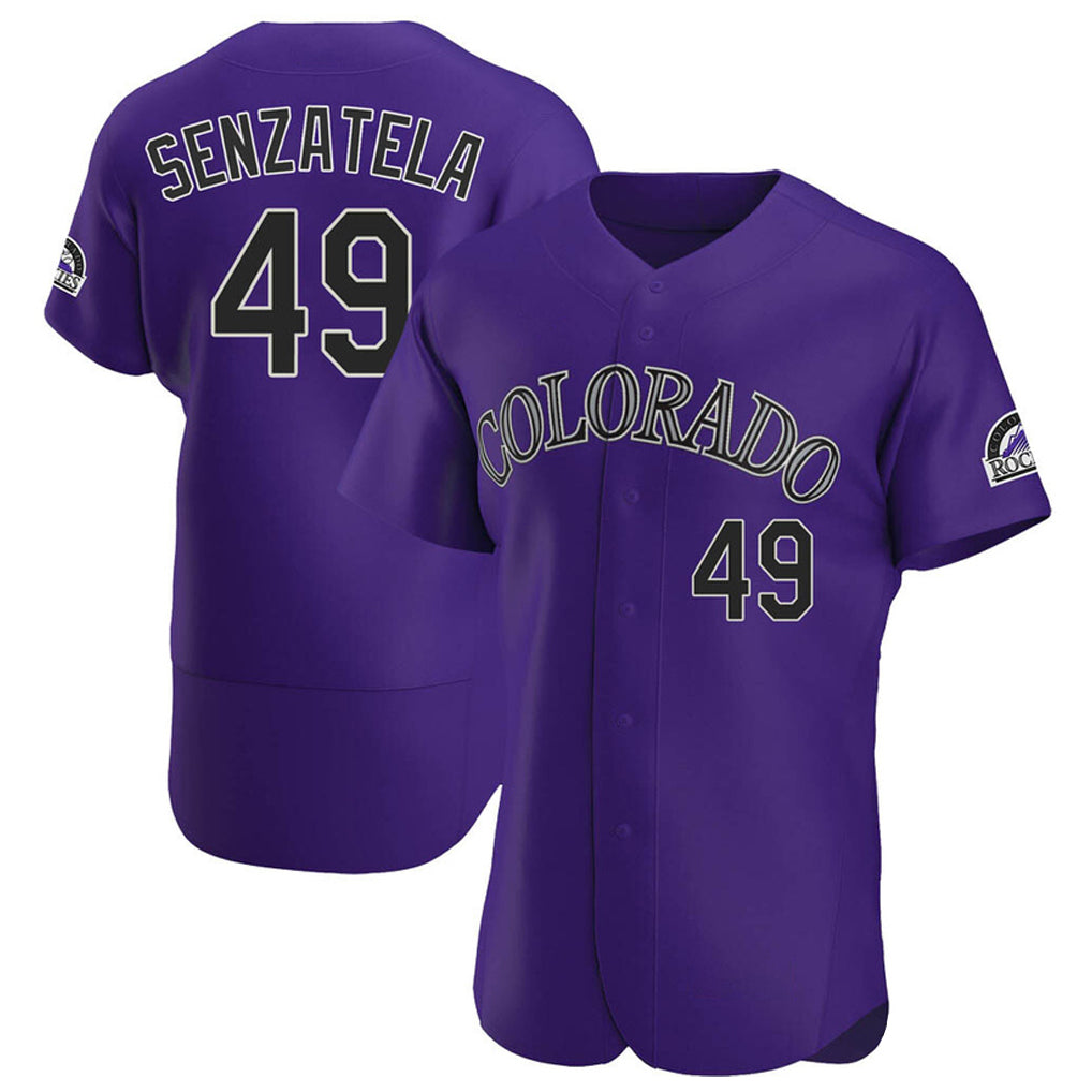 MATTH C.Rockies #49 Antonio Senzatela Player Purple Limited Elite Home Stitched Jerseys
