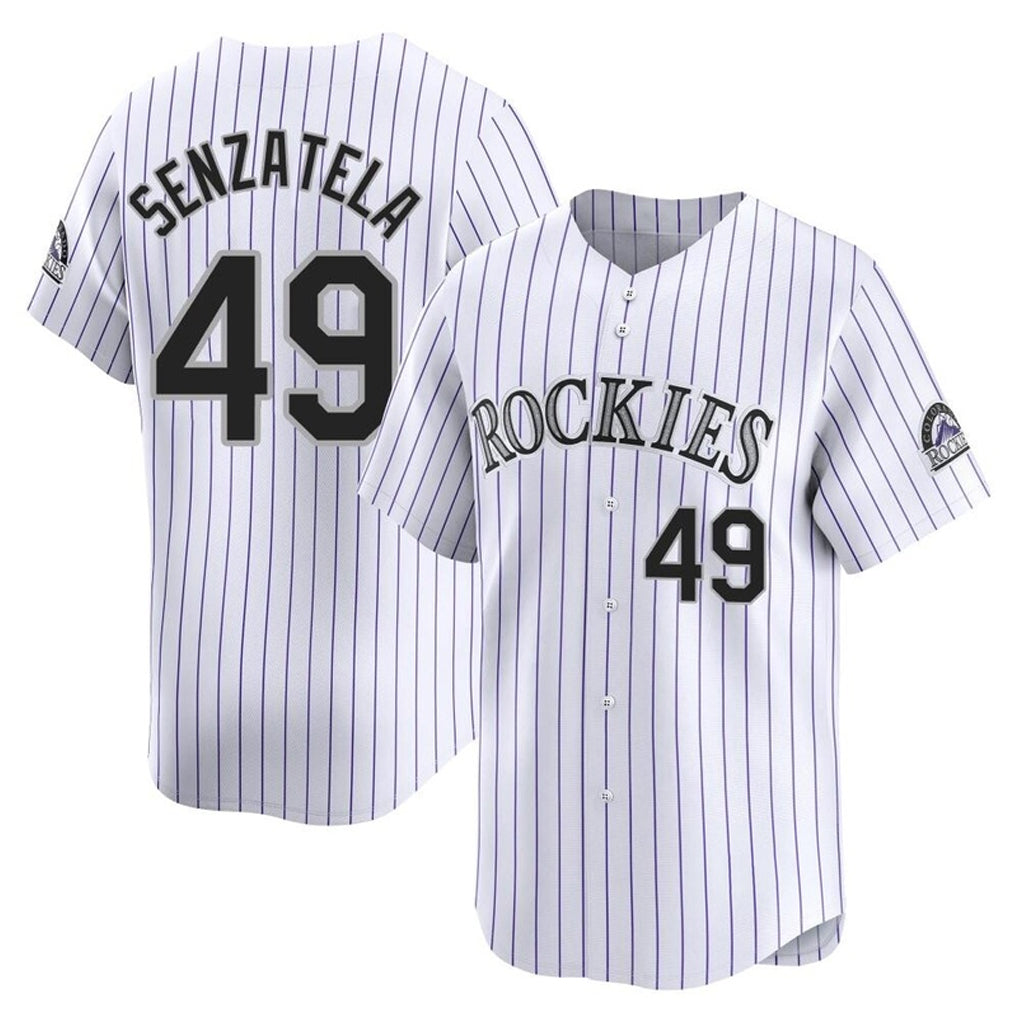 MATTH C.Rockies #49 Antonio Senzatela Player White Limited Home Stitched Jerseys
