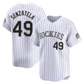 MATTH C.Rockies #49 Antonio Senzatela Player White Limited Home Stitched Jerseys