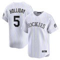 MATTH C.Rockies #5 Matt Holliday Player White Limited Home Stitched Jerseys