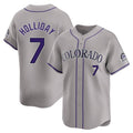 MATTH C.Rockies #7 Matt Holliday Player Gray Limited Home Stitched Jerseys