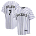 MATTH C.Rockies #7 Matt Holliday Player White Game Home Stitched Jerseys