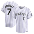 MATTH C.Rockies #7 Matt Holliday Player White Limited Home Stitched Jerseys