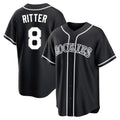 MATTH C.Rockies #8 Ryan Ritter Player Black Fashion Out Home Game Stitched Jerseys