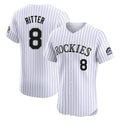 MATTH C.Rockies #8 Ryan Ritter Player White Limited Elite Home Stitched Jerseys