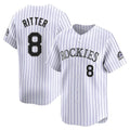 MATTH C.Rockies #8 Ryan Ritter Player White Limited Home Stitched Jerseys