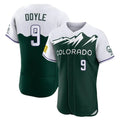 MATTH C.Rockies #9 Brenton Doyle Player Green City Connect Limited Elite Home Stitched Jerseys