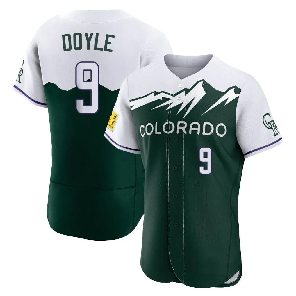 MATTH C.Rockies #9 Brenton Doyle Player Green City Connect Limited Elite Home Stitched Jerseys