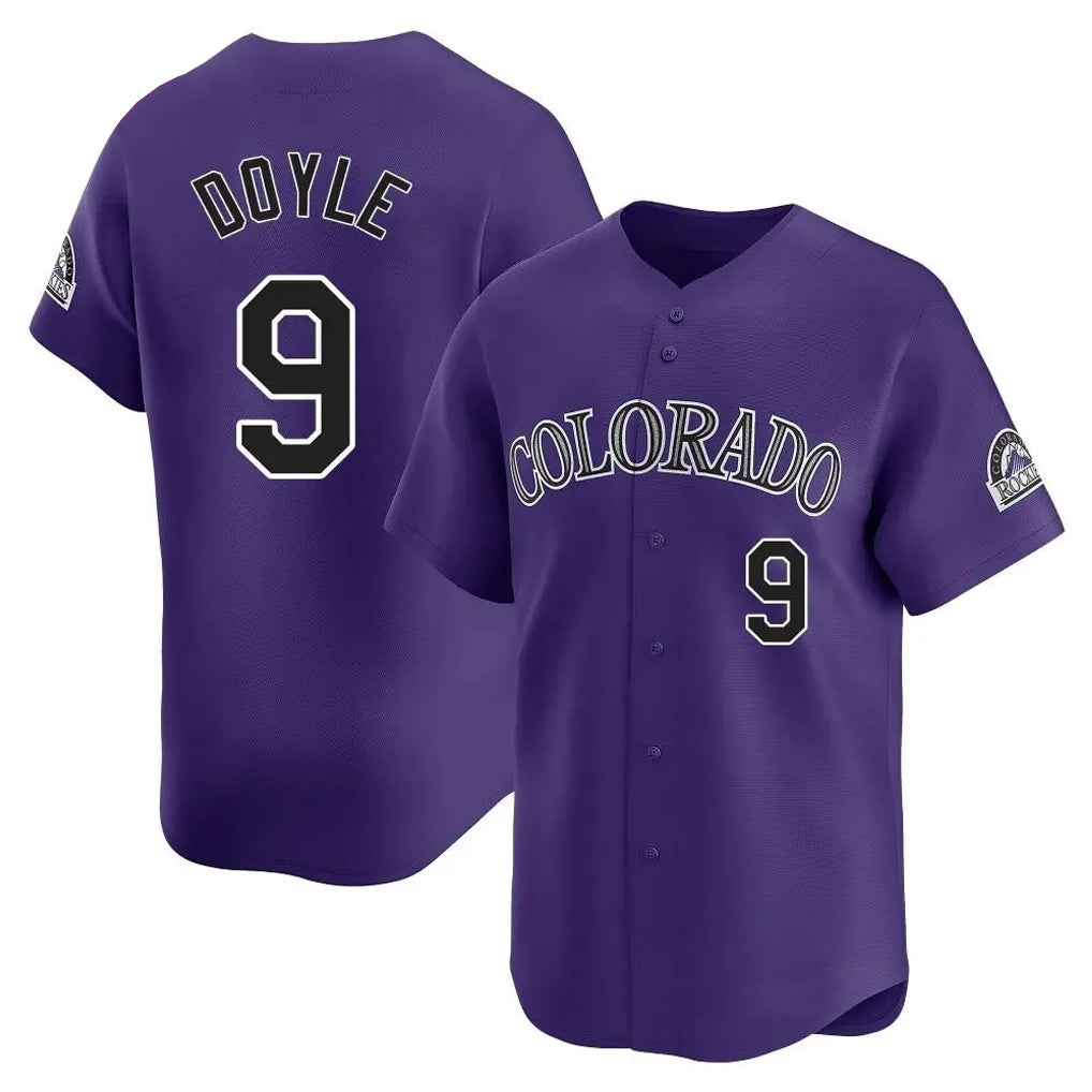 MATTH C.Rockies #9 Brenton Doyle Player Purple Limited Home Stitched Jerseys