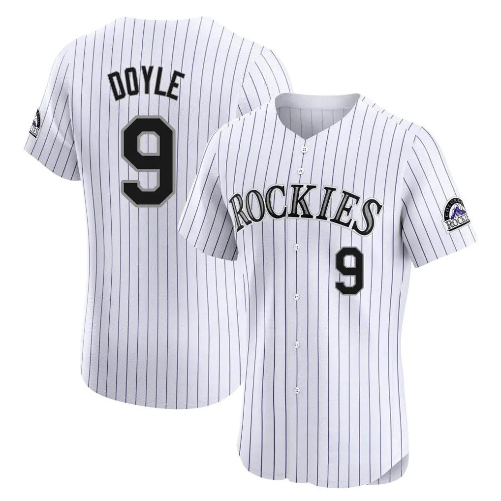 MATTH C.Rockies #9 Brenton Doyle Player White Limited Elite Home Stitched Jerseys