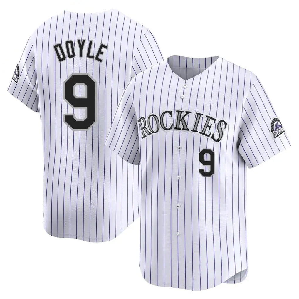 MATTH C.Rockies #9 Brenton Doyle Player White Limited Home Stitched Jerseys