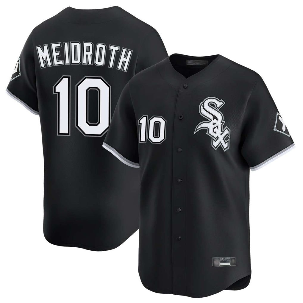 MATTH C.White Sox #10 Chase Meidroth Player Black Limited Home Stitched Jerseys