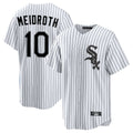 MATTH C.White Sox #10 Chase Meidroth Player White Stripe Home Game Stitched Jerseys