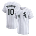 MATTH C.White Sox #10 Chase Meidroth Player White Stripe Limited Elite Home Stitched Jerseys