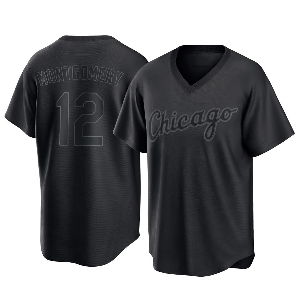 MATTH C.White Sox #12 Colson Montgomery Player Black T-shirt Home Game Stitched Jerseys