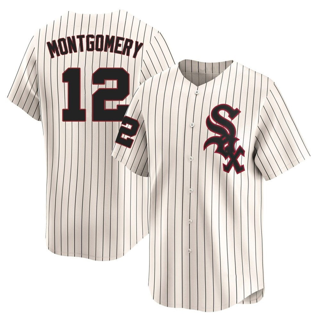 MATTH C.White Sox #12 Colson Montgomery Player Cream Cooperstown Collection Limited Home Stitched Jerseys