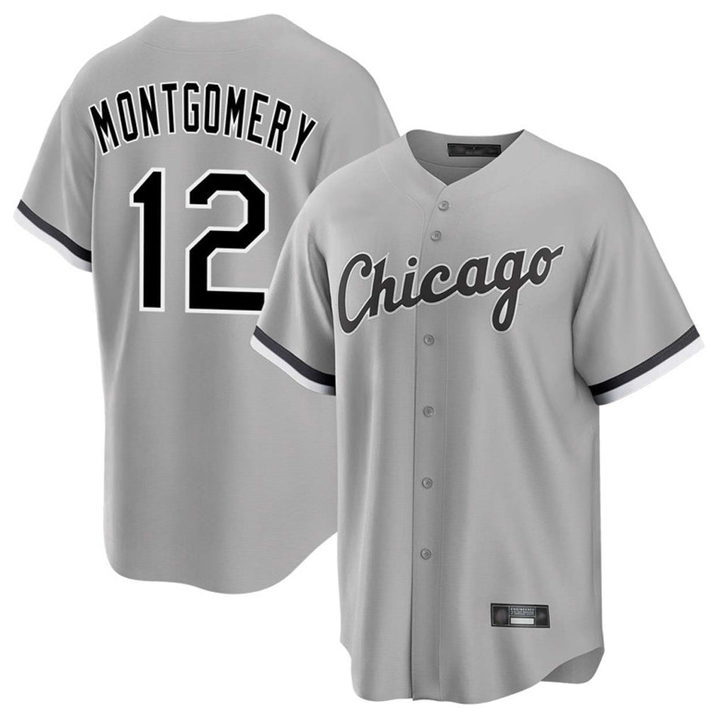 MATTH C.White Sox #12 Colson Montgomery Player Gray Home Game Stitched Jerseys