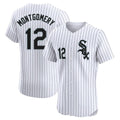 MATTH C.White Sox #12 Colson Montgomery Player White Stripe Limited Elite Home Stitched Jerseys