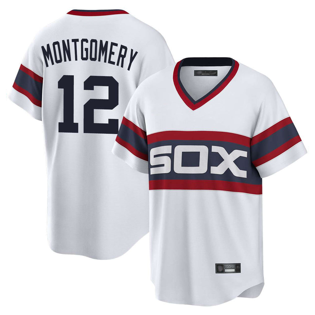 MATTH C.White Sox #12 Colson Montgomery Player White T-shirt Home Game Stitched Jerseys