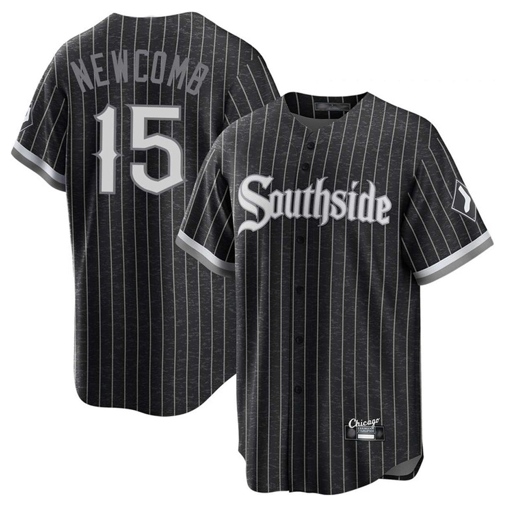 MATTH C.White Sox #15 Sean Newcomb Player Black City Connect Home Game Stitched Jerseys