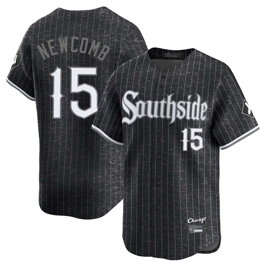 MATTH C.White Sox #15 Sean Newcomb Player Black City Connect Limited Home Stitched Jerseys