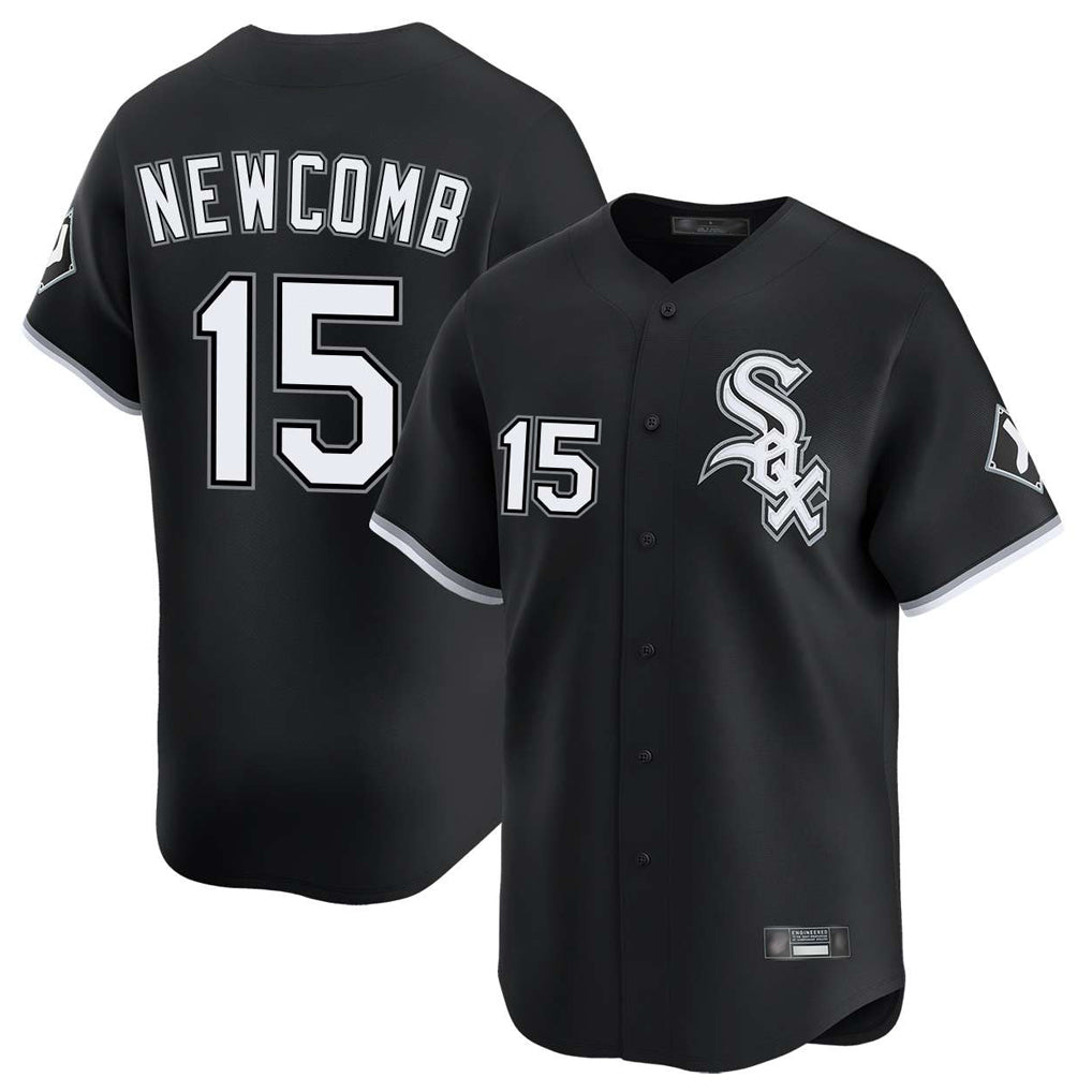 MATTH C.White Sox #15 Sean Newcomb Player Black Limited Home Stitched Jerseys
