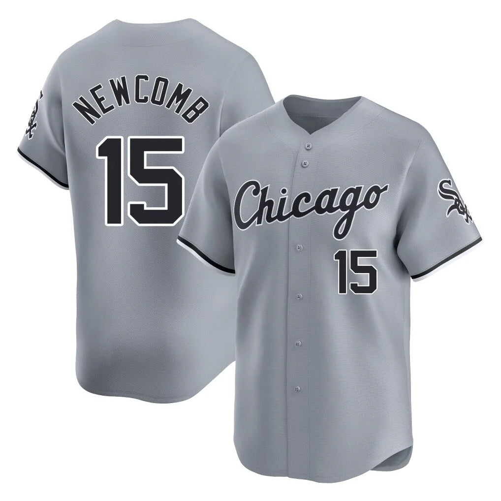 MATTH C.White Sox #15 Sean Newcomb Player Gray Road Limited Home Stitched Jerseys