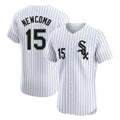 MATTH C.White Sox #15 Sean Newcomb Player White Stripe Limited Elite Home Stitched Jerseys