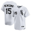 MATTH C.White Sox #15 Sean Newcomb Player White Stripe Limited Home Stitched Jerseys