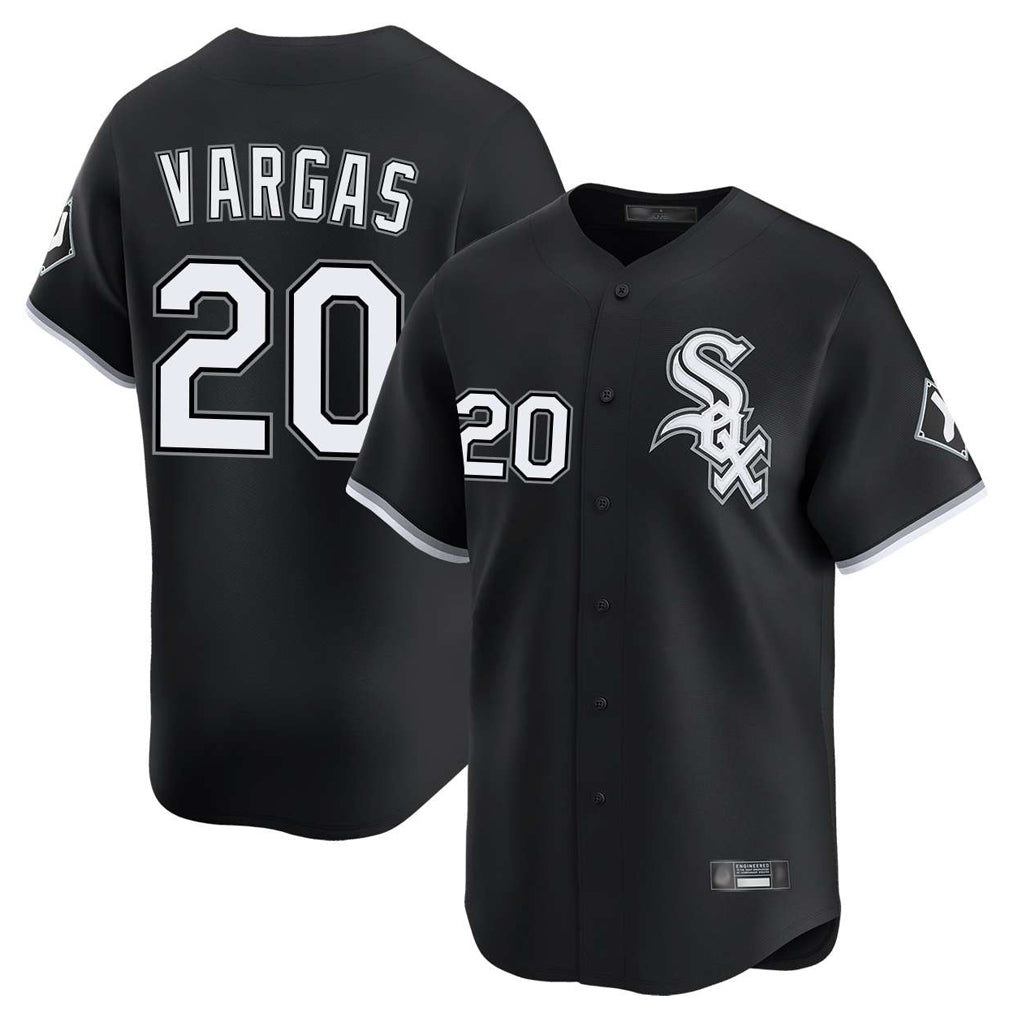 MATTH C.White Sox #20 Miguel Vargas Player Black Limited Home Stitched Jerseys