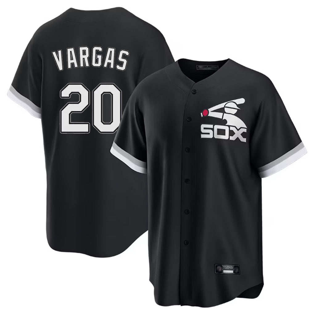 MATTH C.White Sox #20 Miguel Vargas Player Black Spring Training Game Stitched Jerseys