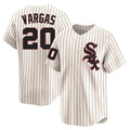 MATTH C.White Sox #20 Miguel Vargas Player Cream Cooperstown Collection Limited Home Stitched Jerseys